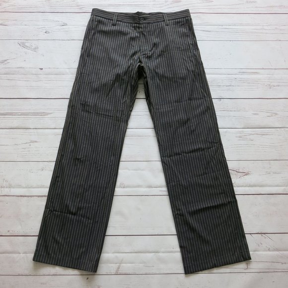 Hugo Boss Red Label Black Gold Stripe Wool Blend Dress Pants - Size 52 - Picture 1 of 7